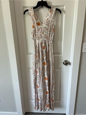 Tigre Indigo Piper Bandeau Cutout Maxi Dress